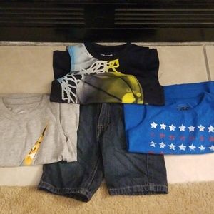 Toddler boys bundle (3 shirts and shorts)